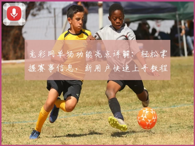竞彩网单场功能亮点详解：轻松掌握赛事信息，新用户快速上手教程
